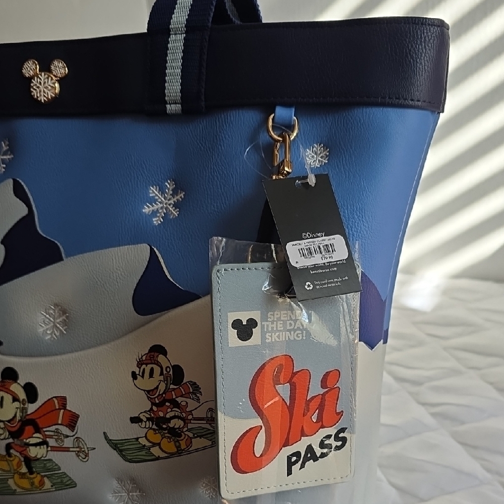 Disney Winter Wonderland Tote With Matching Wallet And Clutch - Picture 5 of 17